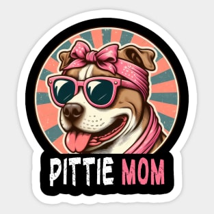 Pittie Mom For Pitbull Dog Lovers Sticker